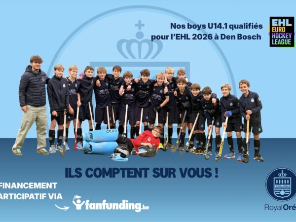 L’Orée Boys U14.1 à l’EHL : cap sur Den Bosch (4–5 avril 2026)