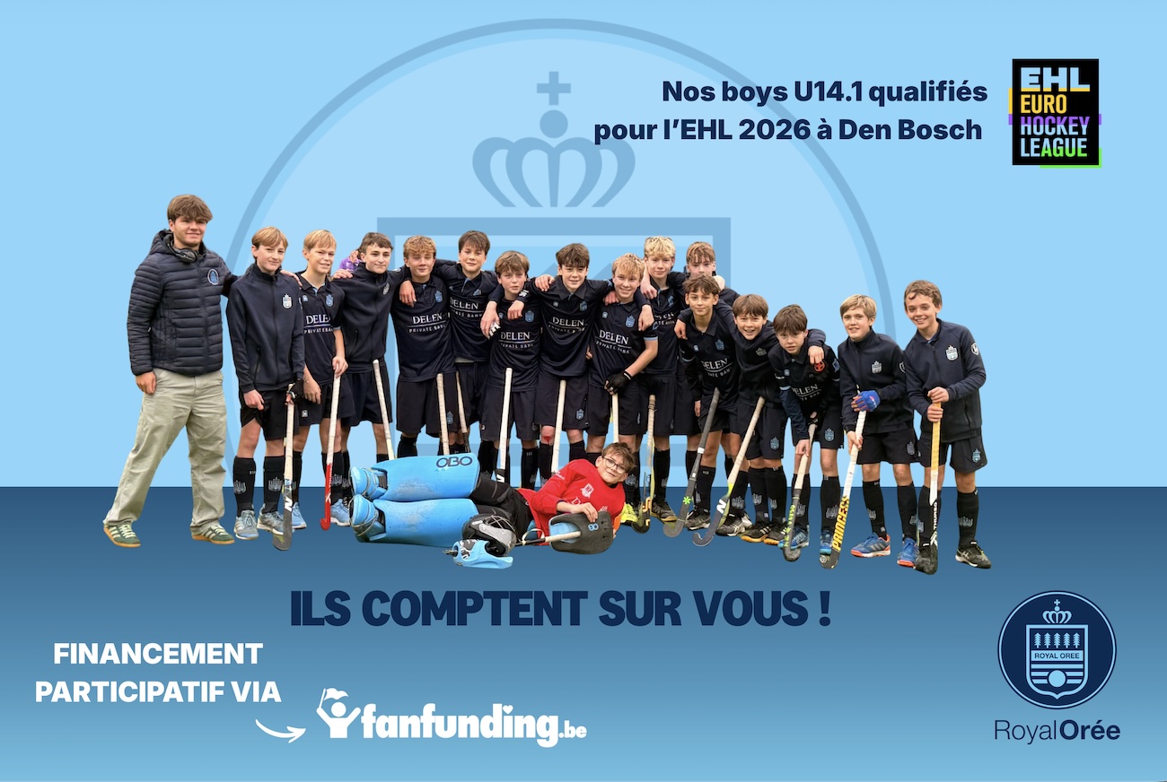 L’Orée Boys U14.1 à l’EHL : cap sur Den Bosch (4–5 avril 2026)
